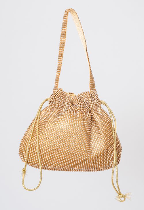 Bolsa Lu Strass Powerlook - dourada