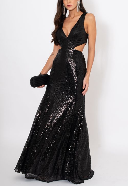 Vestido Anavi longo Powerlook - preto