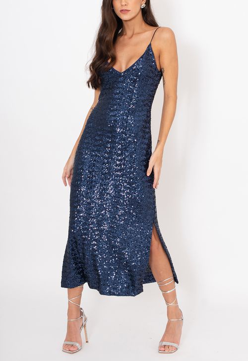 Vestido Freedom midi Amissima - azul