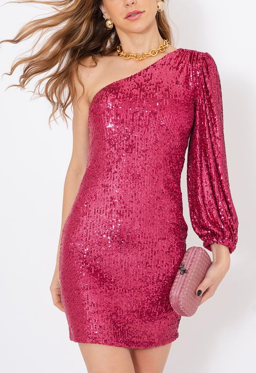 Vestido Disco curto Amissima - rosa