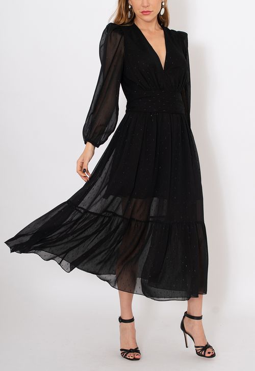 Vestido Alfa midi Amissima - preto
