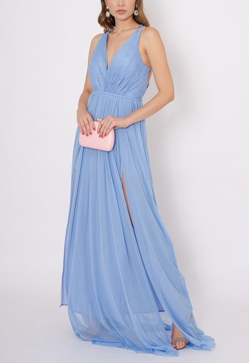 Vestido Miller longo Powerlook - azul