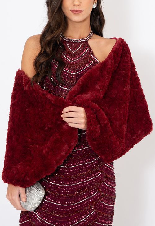 Estola Laís Powerlook - vermelho marsala