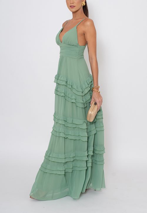 Vestido Fiorentina longo Powerlook - verde