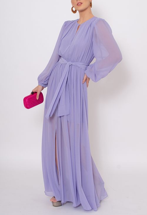 Vestido Rosana longo Amissima - lavanda
