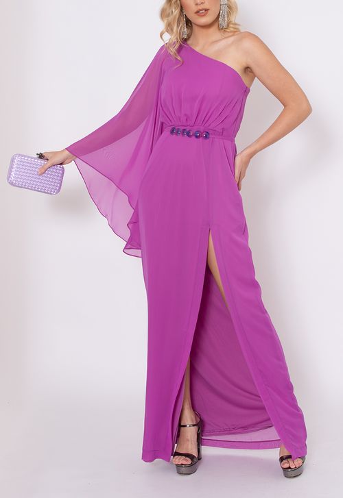 Vestido Ombre longo Powerlook - roxo