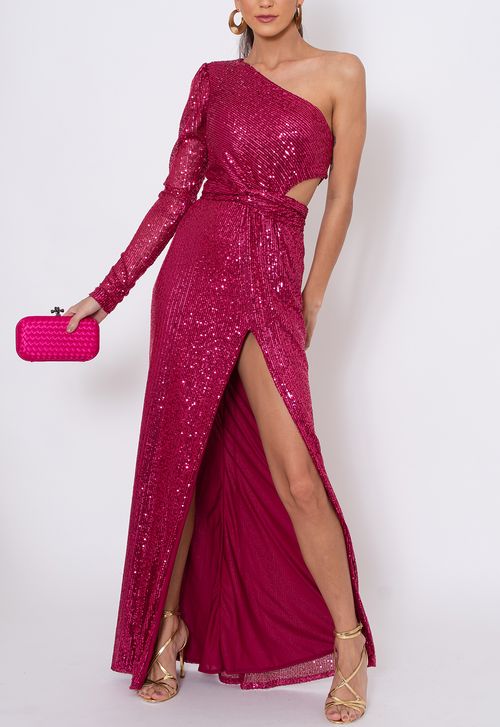 Vestido Luiza longo Powerlook - rosa pink