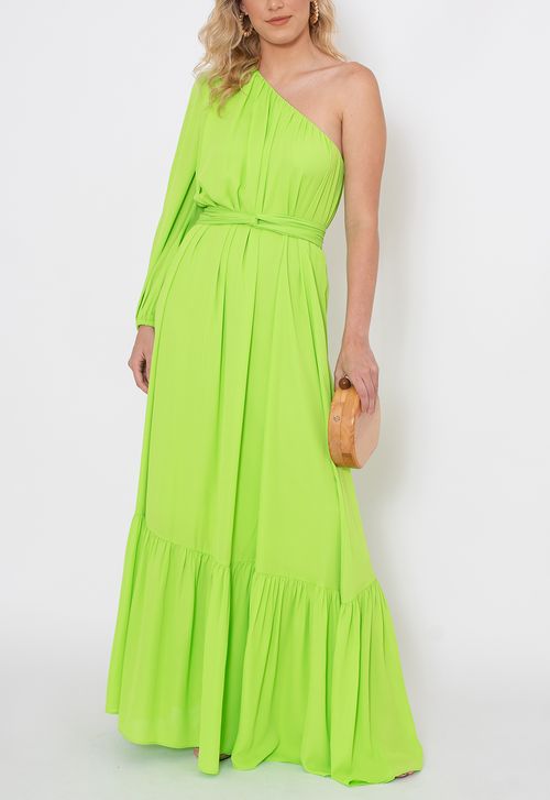 Vestido Ivy longo Amissima - verde limão
