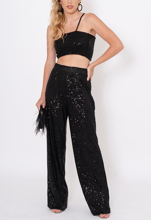 Conjunto Layana longo Powerlook - preto