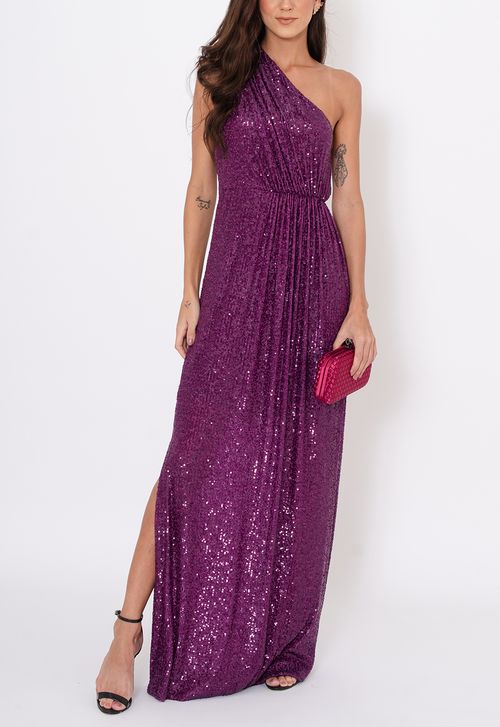 Vestido Revali longo Amissima - roxo