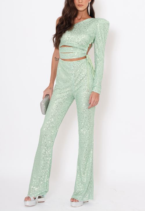 Macacão Minely longo Powerlook - verde menta | Miami Store: Size 6 - $90.00
