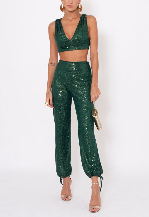 Conjunto Aladin longo Powerlook - verde