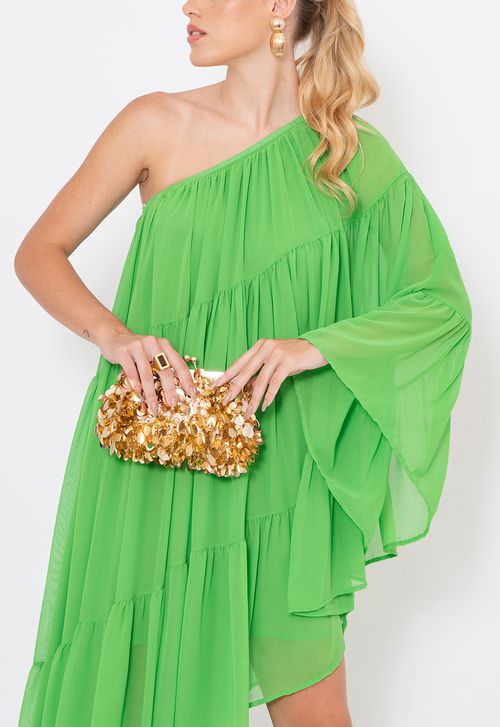 Vestido Anjo midi Powerlook - verde bandeira
