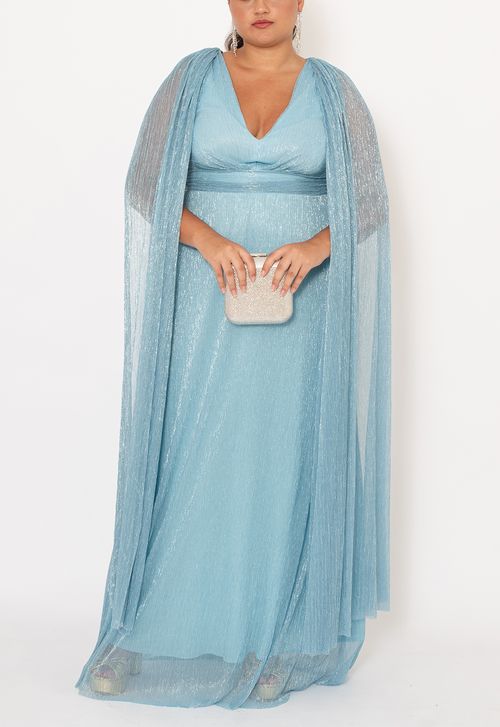 Vestido Rione longo Powerlook - azul baby blue (disponível apenas em Niterói, Itaipava e Freguesia)