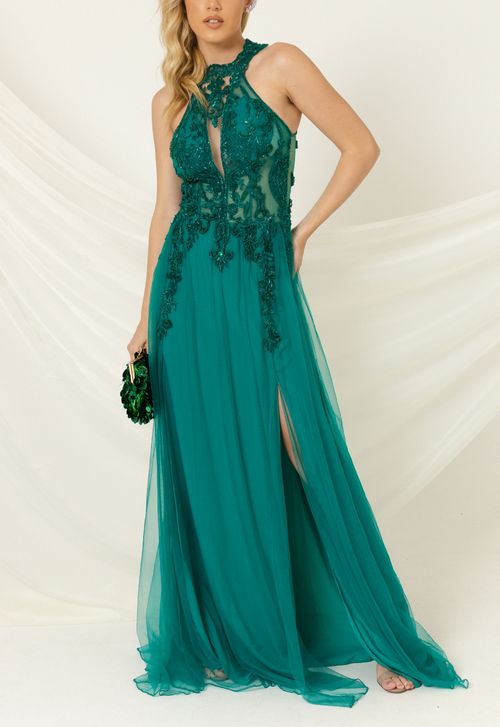 Vestido Cilandro longo Powerlook - Verde