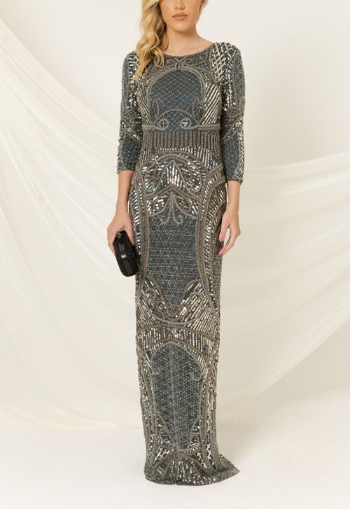 Vestido Clementine longo Powerlook - cinza