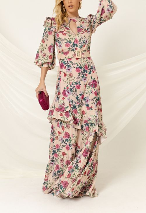 Vestido Cremona longo Iorane - estampado