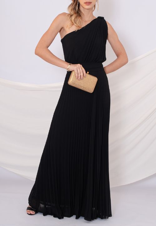 Vestido Lita longo Powerlook - preto
