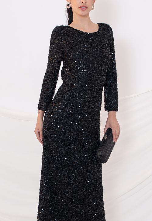 Vestido Chile longo Powerlook - preto