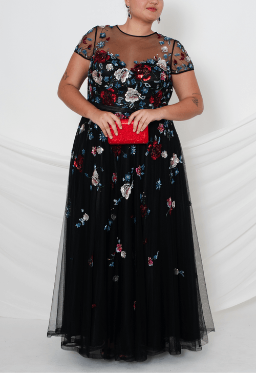 Vestido Laís longo Powerlook - preto