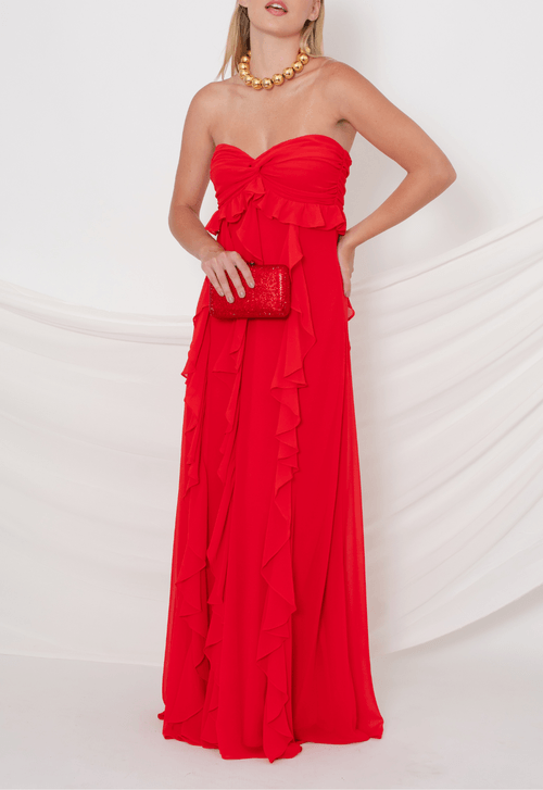 Vestido Meskita longo Powerlook - vermelho