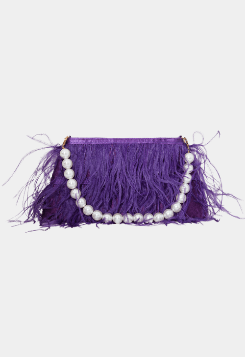 Clutch Plumas Powerlook - roxo (disponível apenas na loja Freguesia)