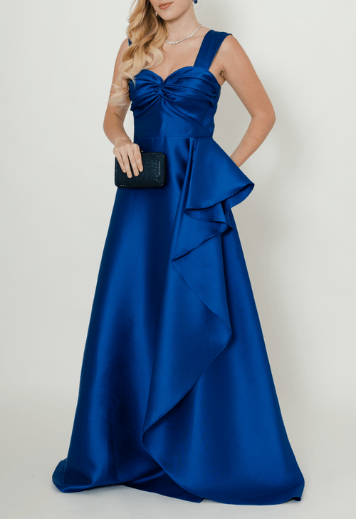 Vestido Kimberlly  Longo Powerlook - azul royal