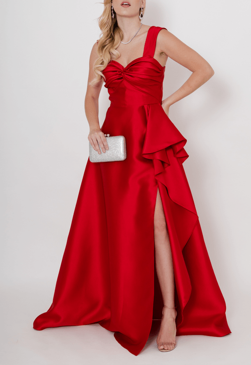 Vestido Kimberlly  Longo Powerlook - vermelho