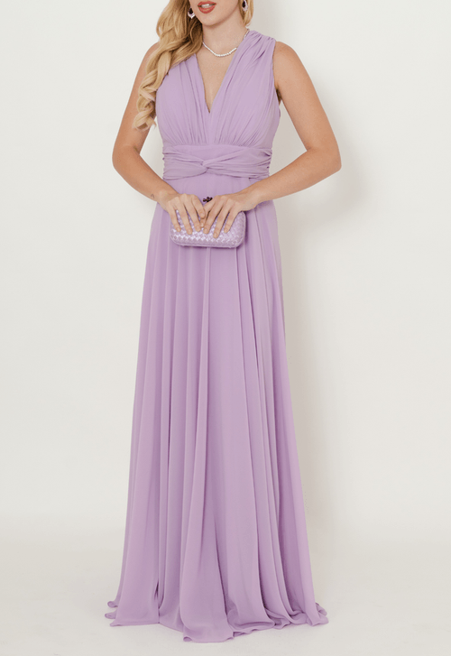 Vestido Narline longo Powerlook - lavanda