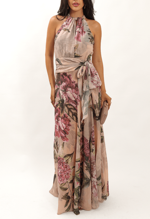 Vestido Filomena longo Powerlook - rosa