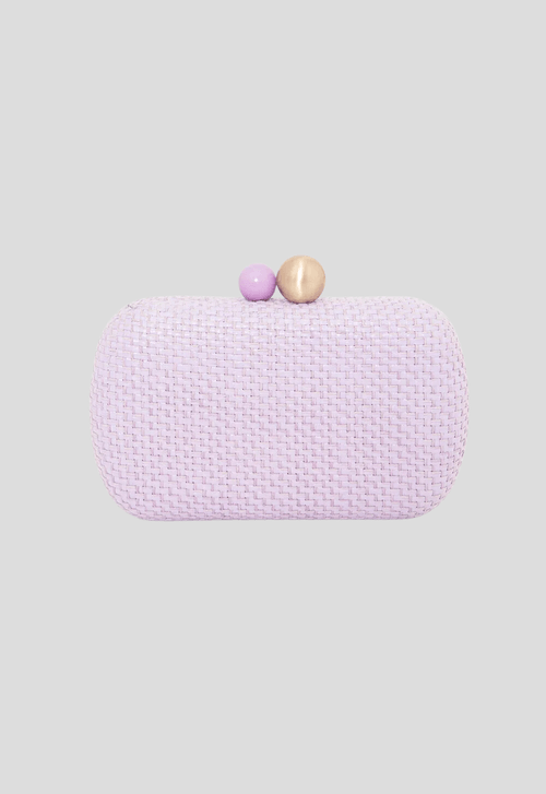 Clutch Palha retangular grande Powerlook - lilás