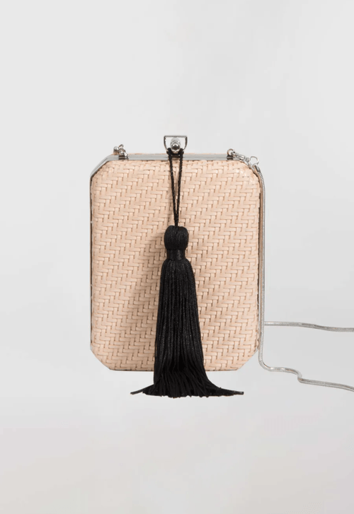 Clutch Tressê com tassel Isla - off white