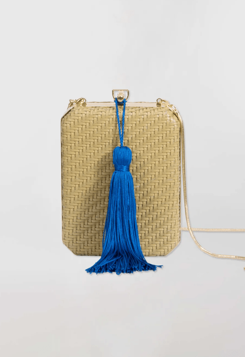 Clutch Tressê com tassel Isla - nude