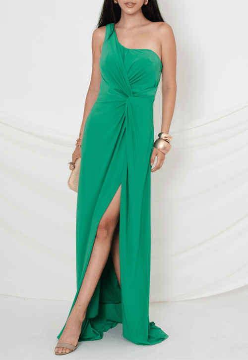 Vestido Glee longo Powerlook - verde bandeira (disponível apenas nas lojas Freguesia, Itaipava e Niterói)