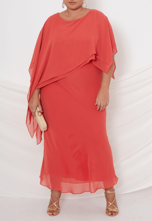 Vestido Zuleika longo Powerlook - terracota