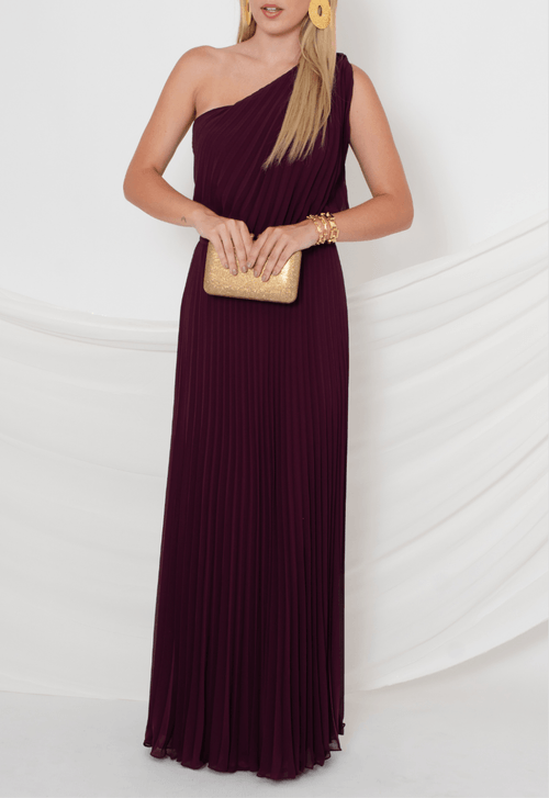 Vestido Lita longo Powerlook - vermelho bordô