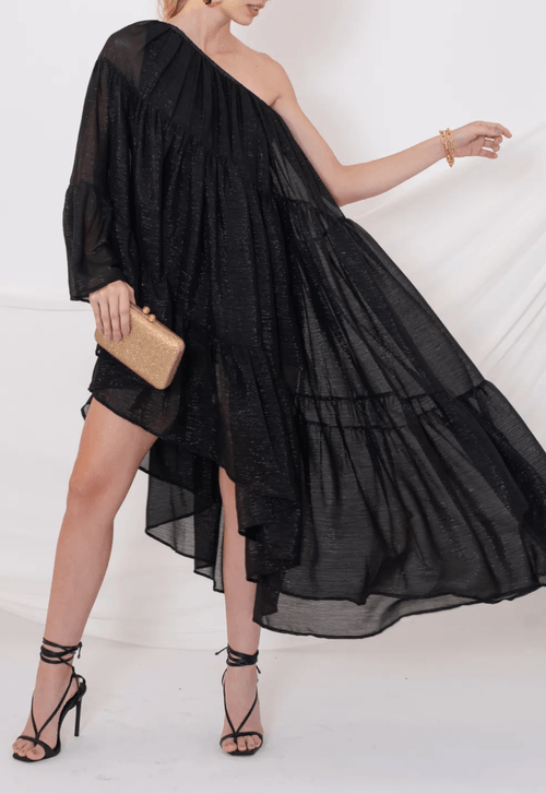 Vestido Anjo Star midi Powerlook - preto