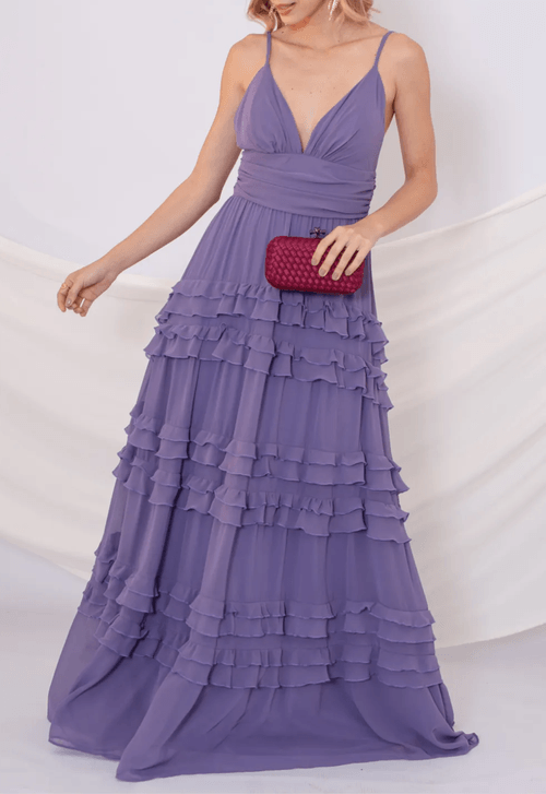 Vestido Fiorentina longo Powerlook - lilás