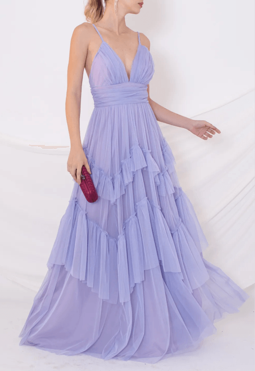 Vestido Magnólia longo Powerlook - lilás