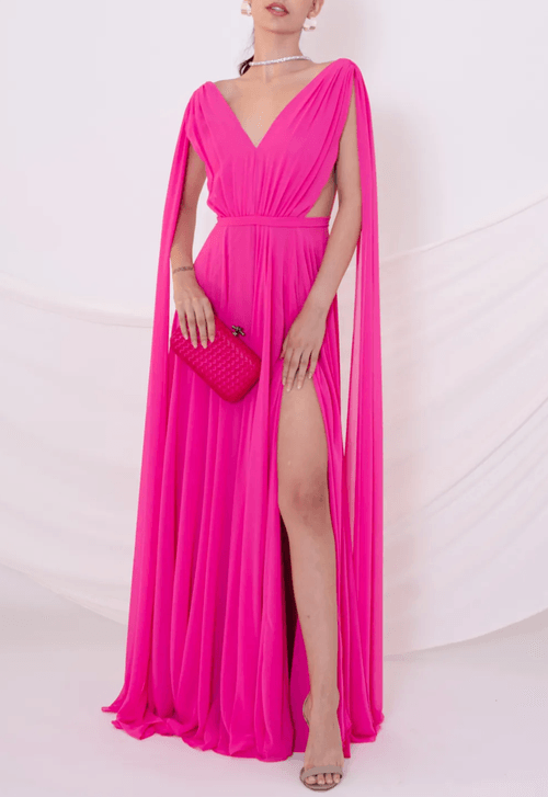 Vestido Jubileu longo Powerlook - rosa pink