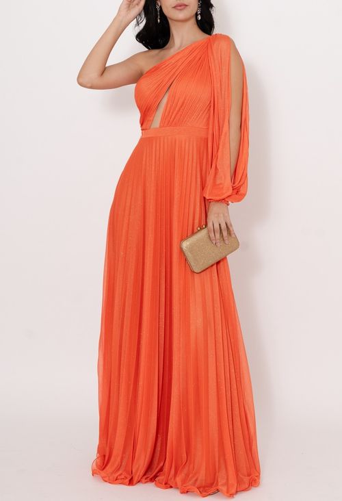 Vestido Priscila longo Powerlook - laranja
