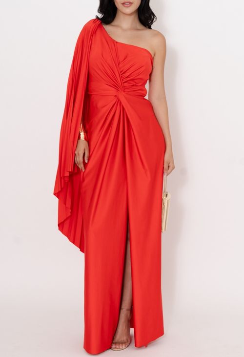 Vestido Soraia longo Powerlook - coral (disponível apenas em Niterói)