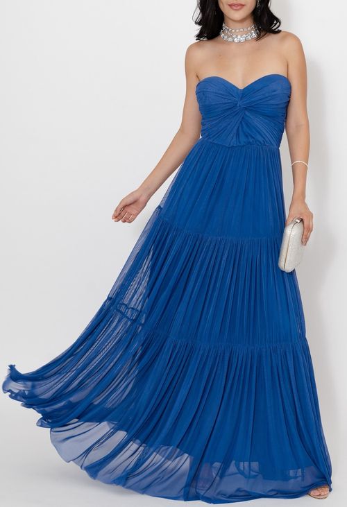 Vestido Nix longo Powerlook - azul royal | Miami Store: Size 4 - $120.00