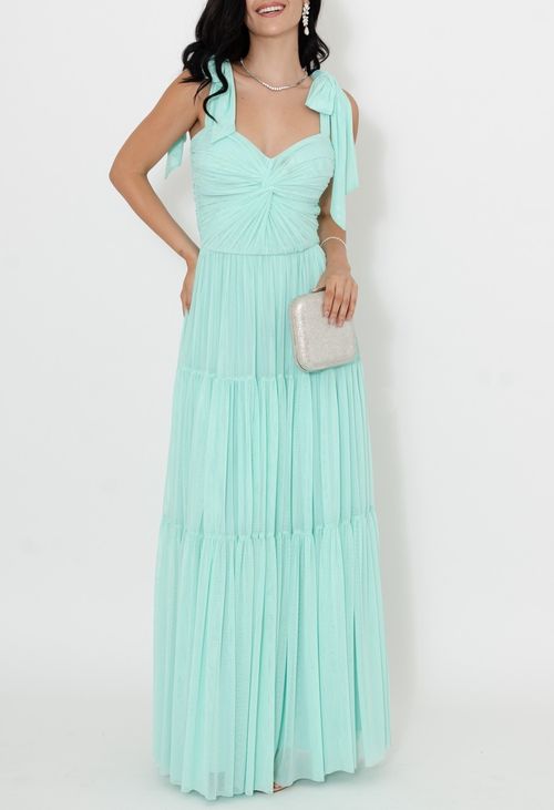 Vestido Nix longo Powerlook - azul tiffany