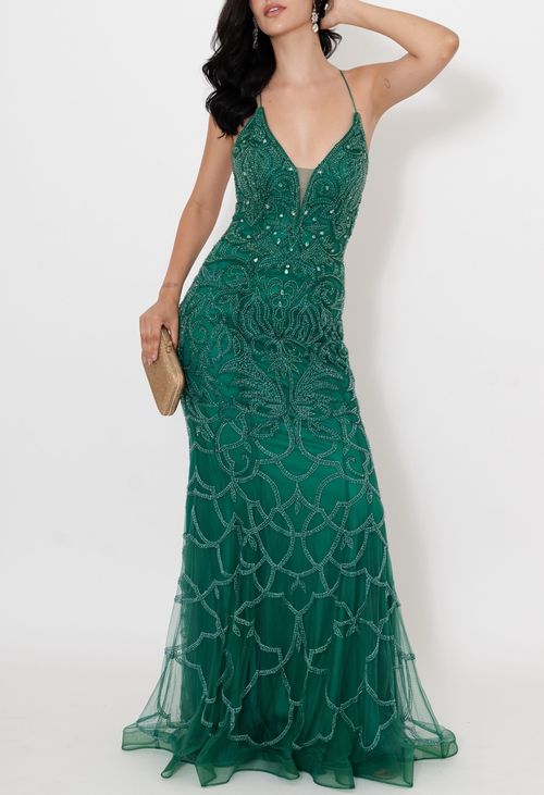 Vestido Peter longo Powerlook - verde (disponível apenas em Niterói e Itaipava)