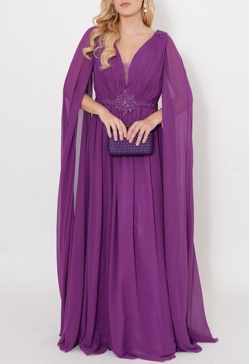 Vestido Valente longo Powerlook - fúcsia