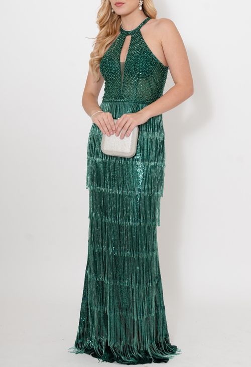 Vestido Bling Bling Powerlook - verde