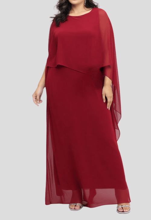 Vestido Zuleika longo Powerlook - vermelho marsala (Disponível Apenas Em Itaipava)