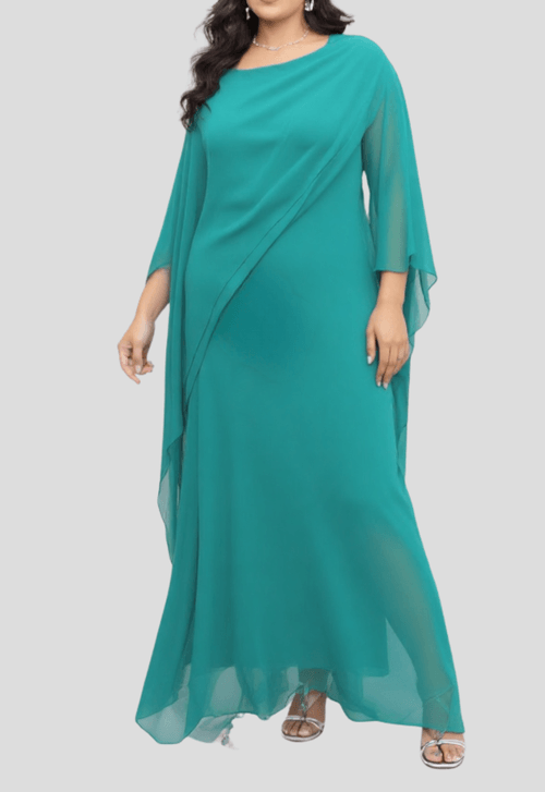 Vestido Zuleika longo Powerlook - verde esmeralda  (Disponível Apenas Em Niterói)
