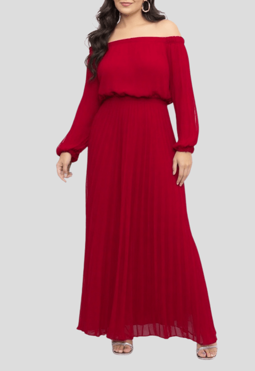 Vestido Tavares longo Powerlook - vermelho